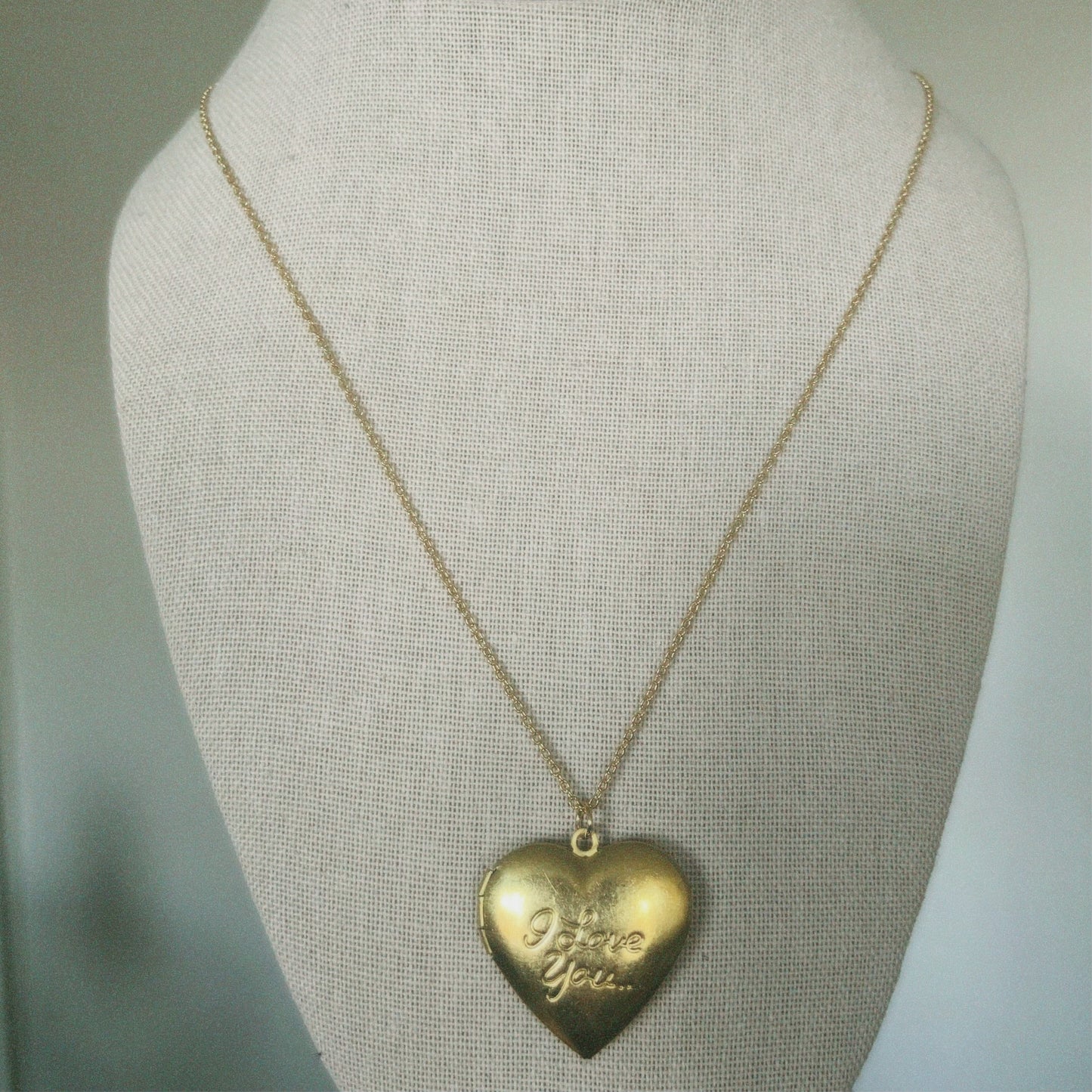 Vintage I Love You Locket Necklace