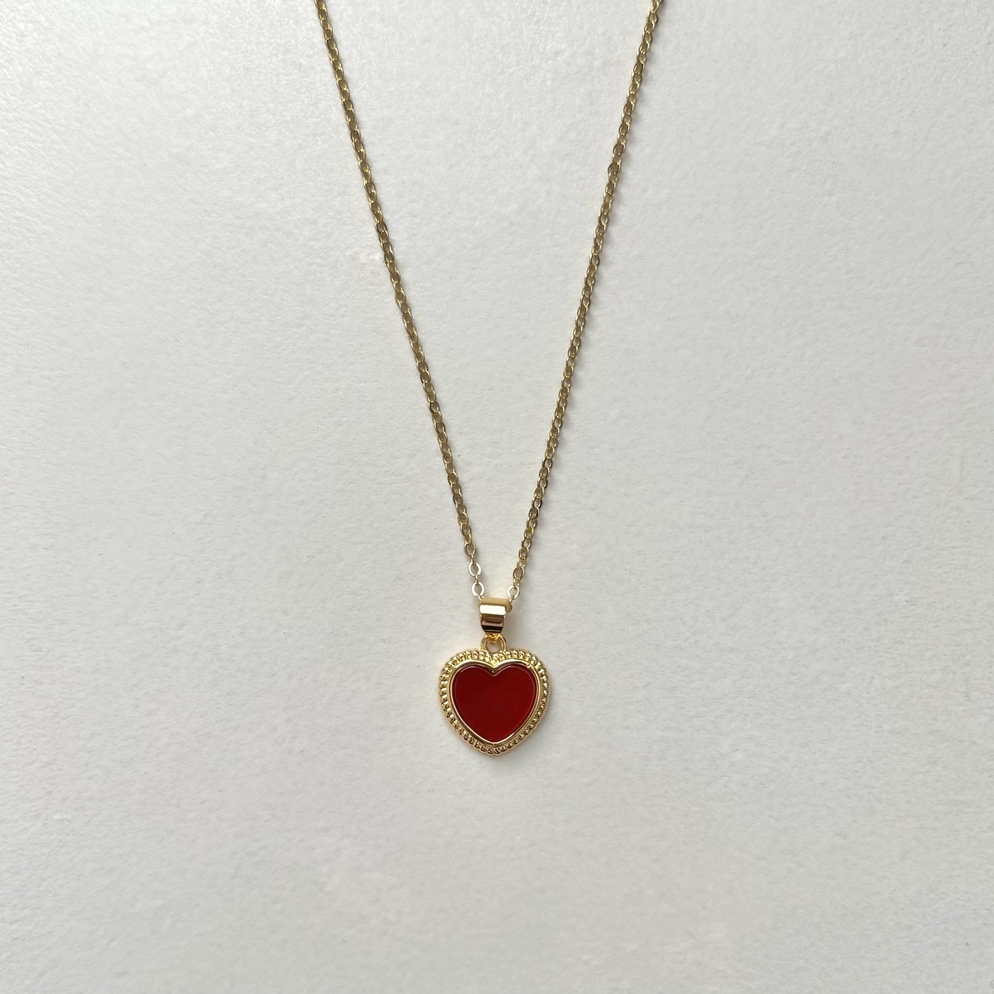 Scarlet Heart Necklace in Gold