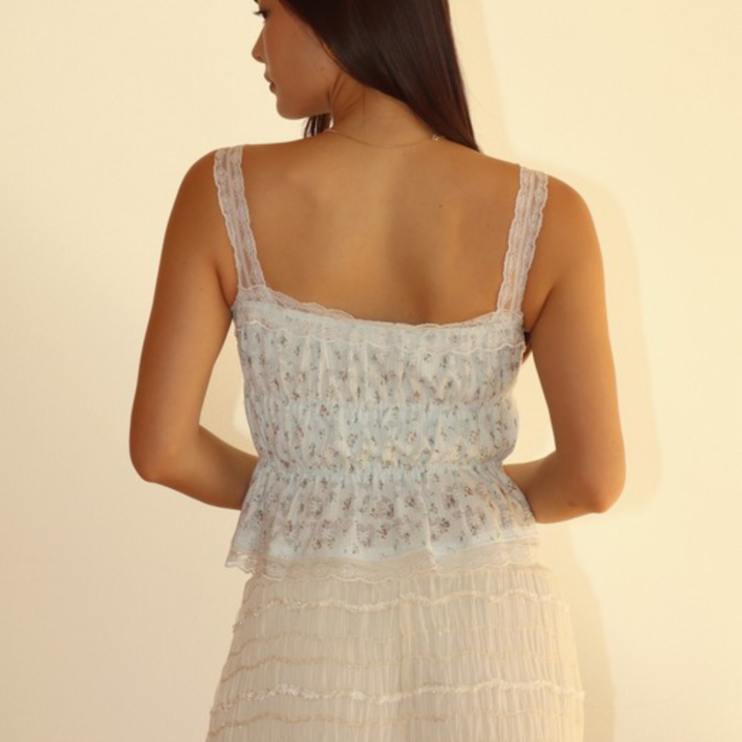 (PRE-ORDER) Lottie Lace Top in Blue