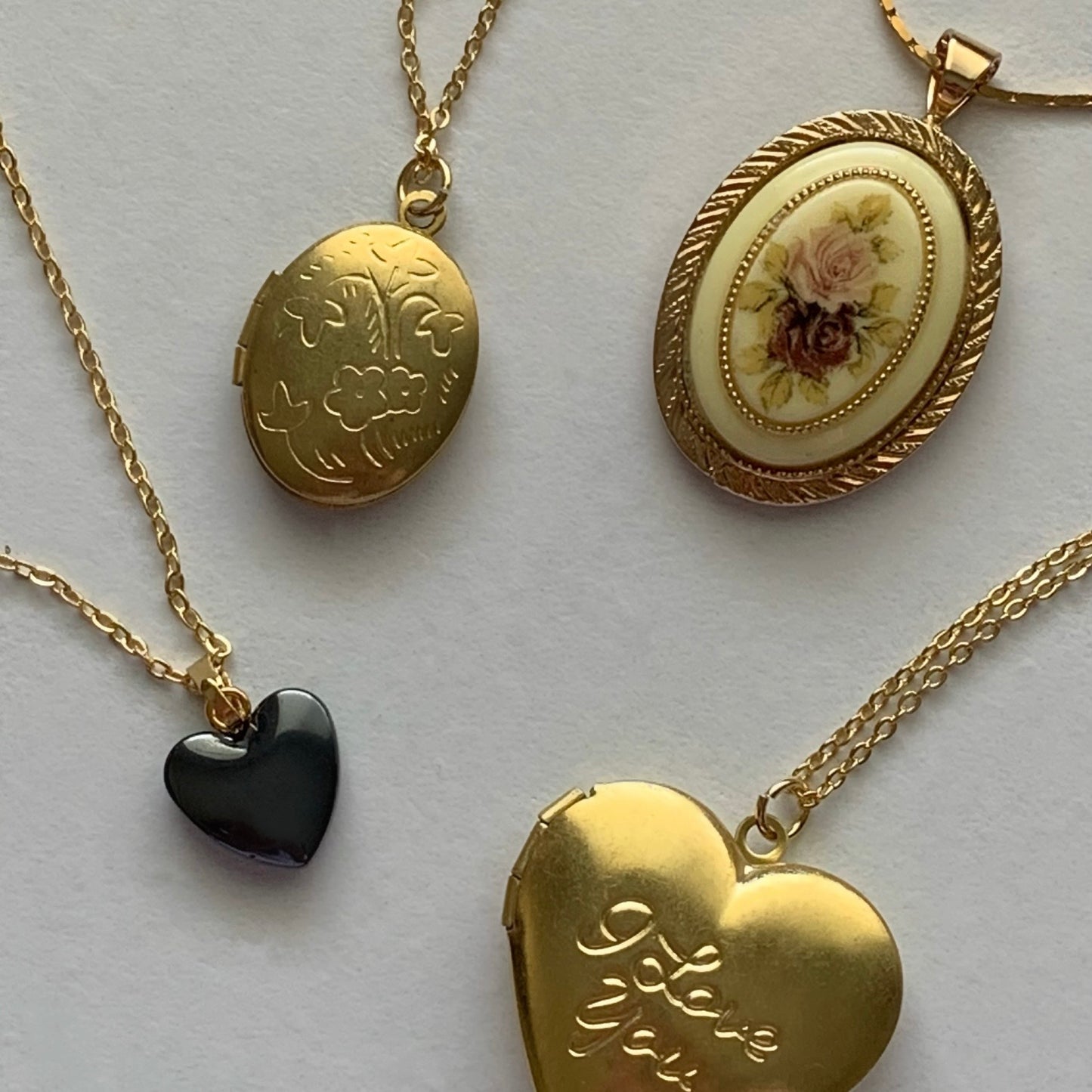 Vintage I Love You Locket Necklace