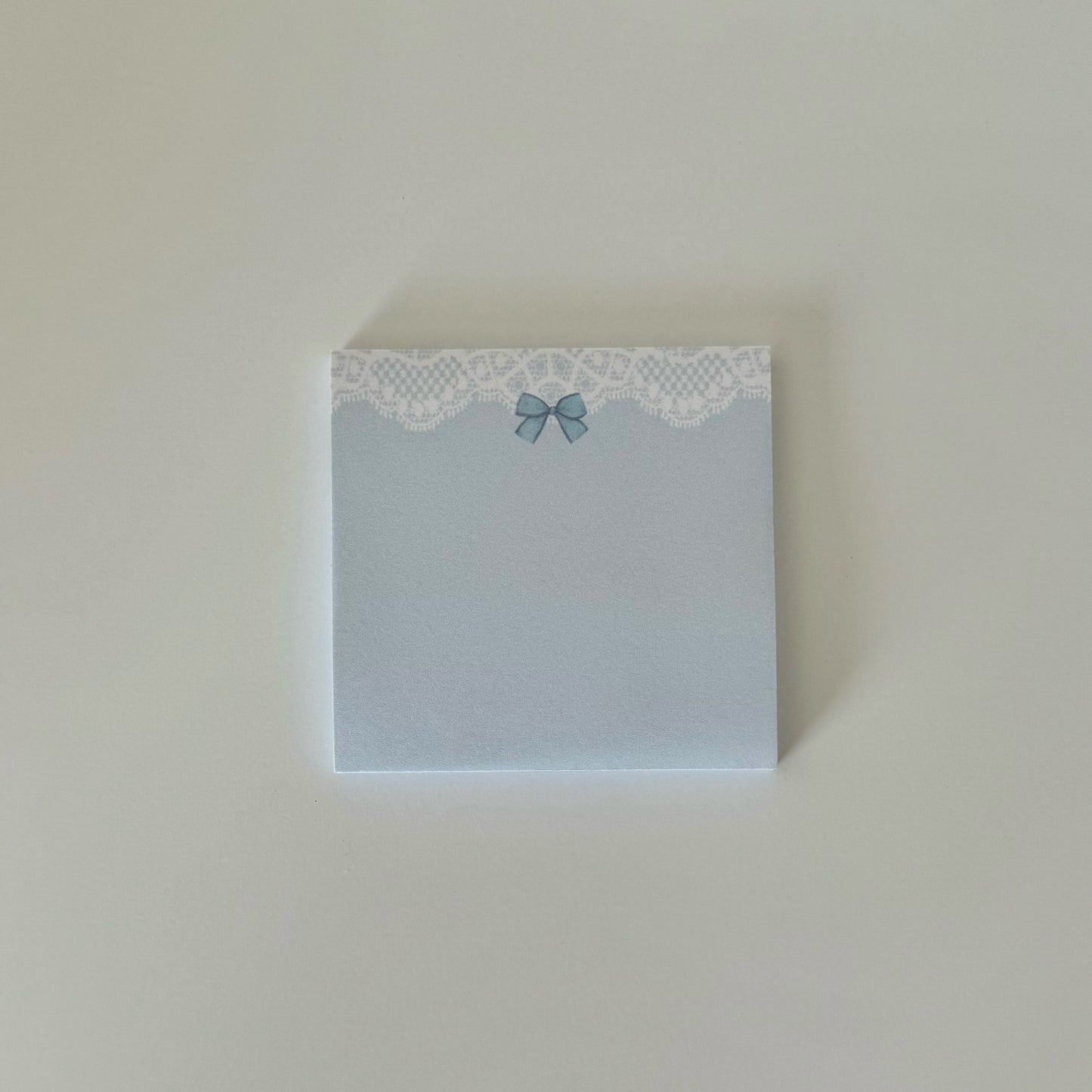 Blue Lace Bow Sticky Notes