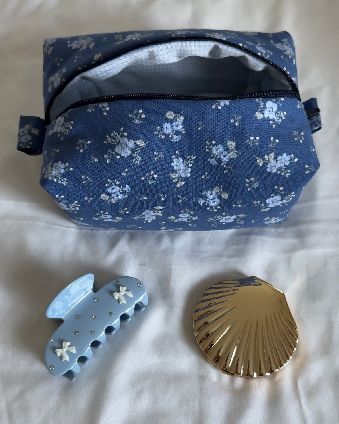 Small Periwinkle Makeup Bag