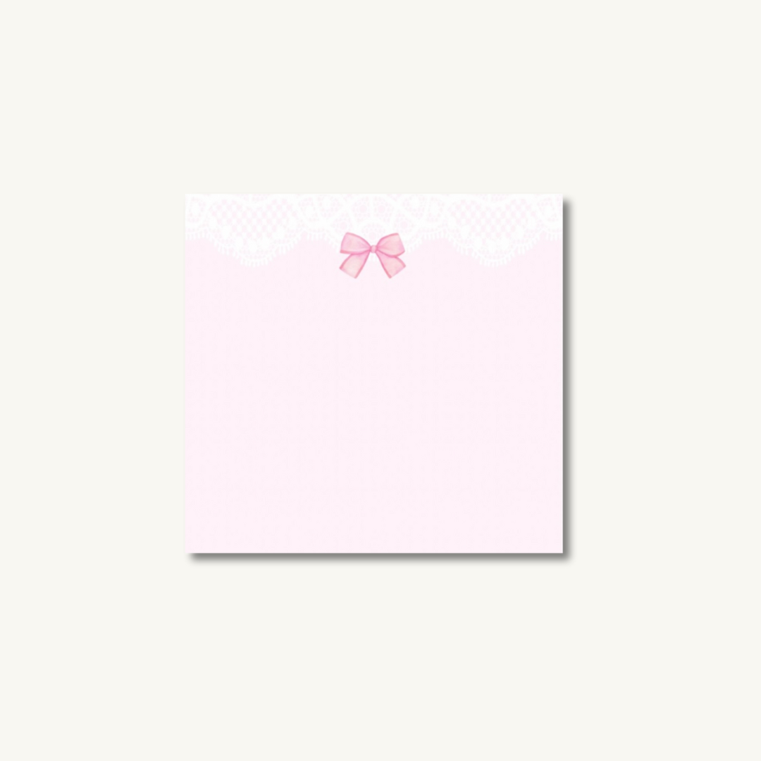 Lace Bow Sticky Notes