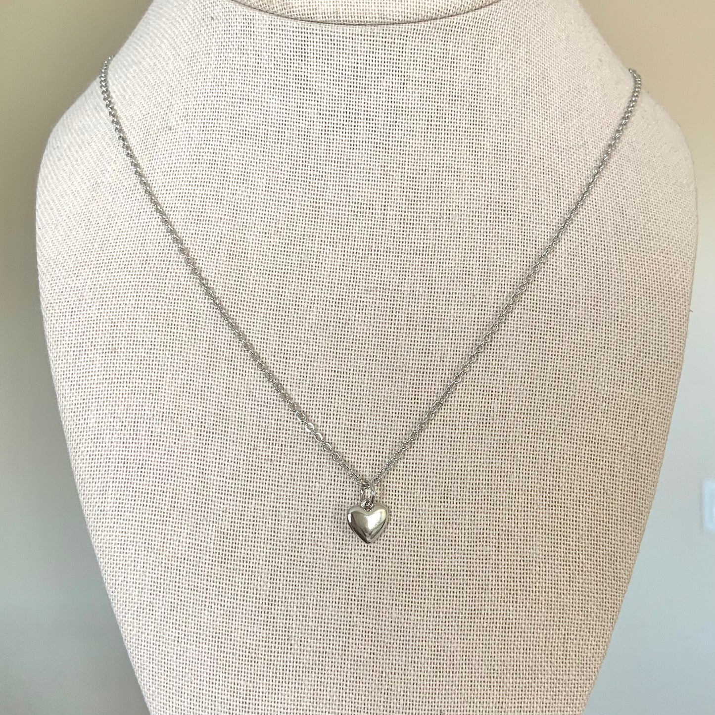 Silver Micro Heart Necklace