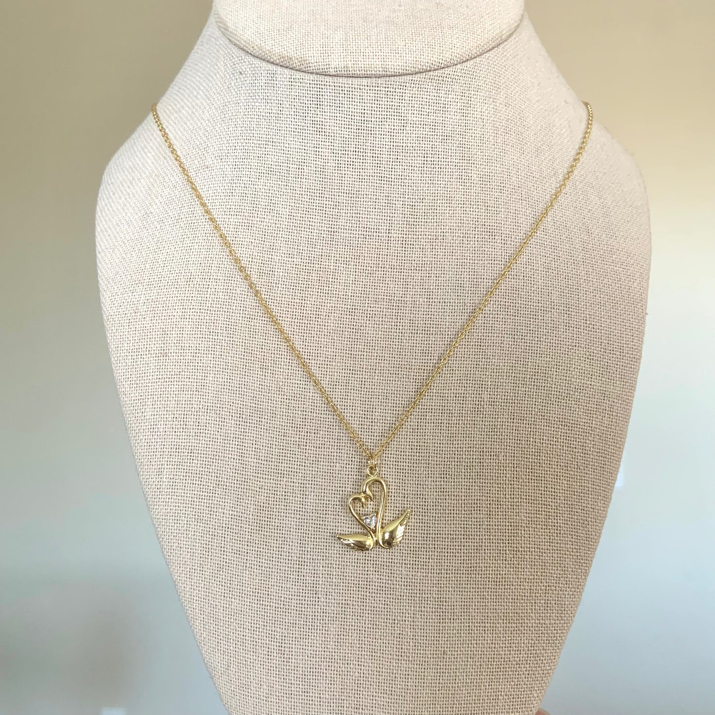 Gold Swan Necklace