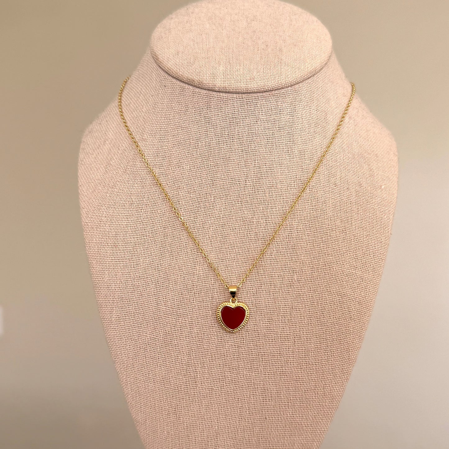 Scarlet Heart Necklace in Gold