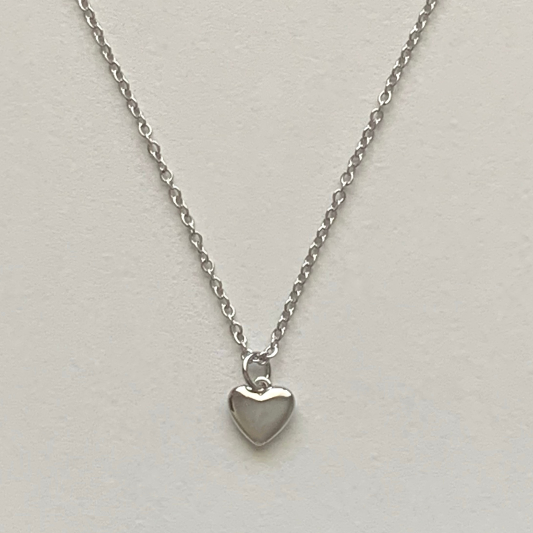 Silver Micro Heart Necklace