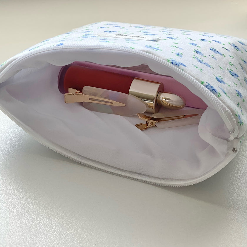 Blue Floral Pouch