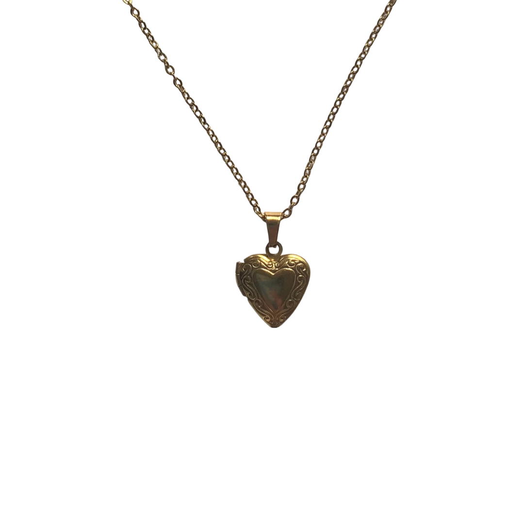Gold Mini Locket Necklace