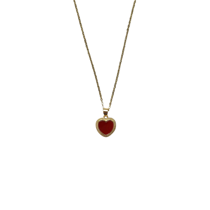 Scarlet Heart Necklace in Gold