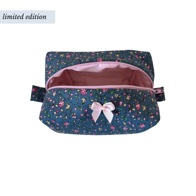 Small Floral Stained Glass Makeup Bag