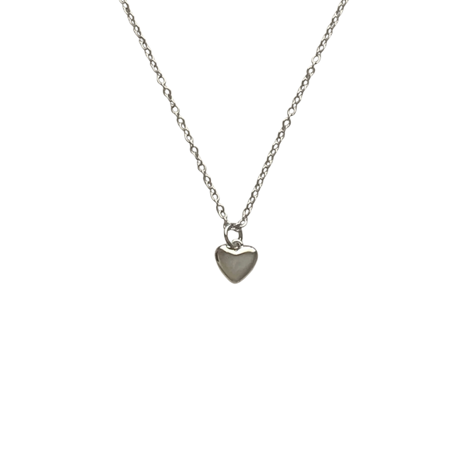 Silver Micro Heart Necklace (Pre-Order)