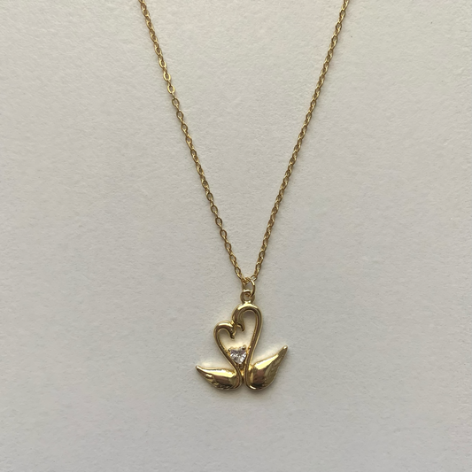 Gold Swan Necklace