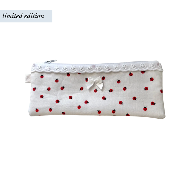 Flat Ladybug Pencil Pouch