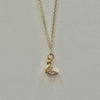 Gold Micro Swan Necklace