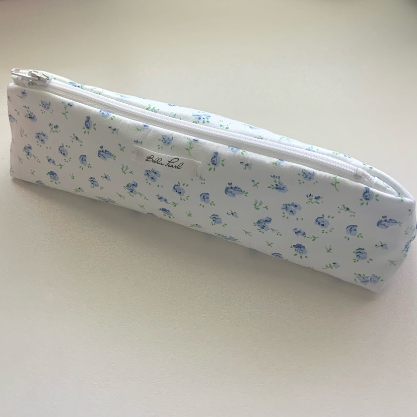 Small Blue Floral Pencil Pouch