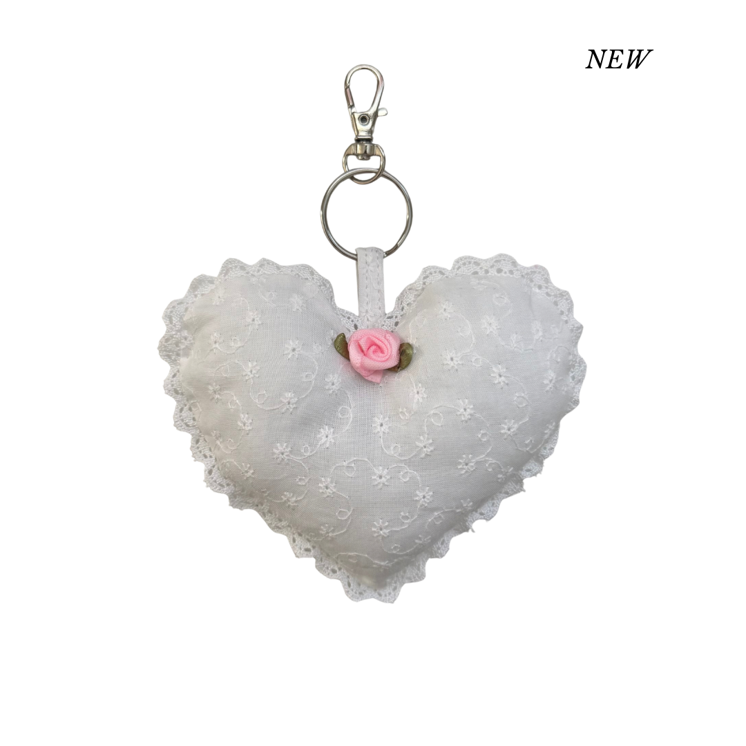 Embroidered Puffy Heart Charm