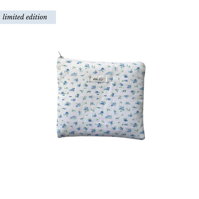 Blue Floral Pouch