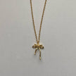 Gold Ribbon Rose Necklace (PRE-ORDER)