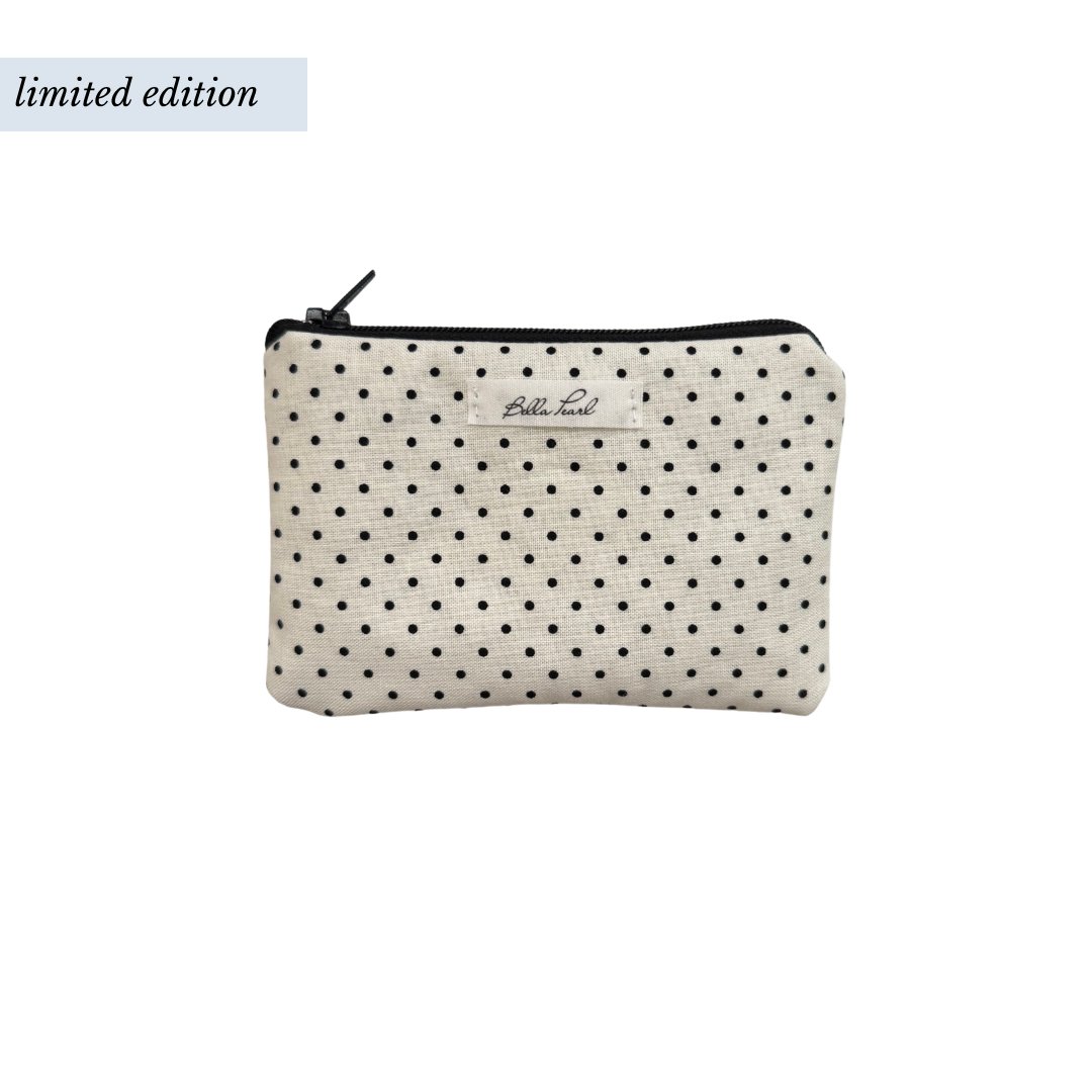 Black Polka Dot Coin Pouch