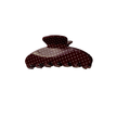 Bordeaux Polka Hair Claw