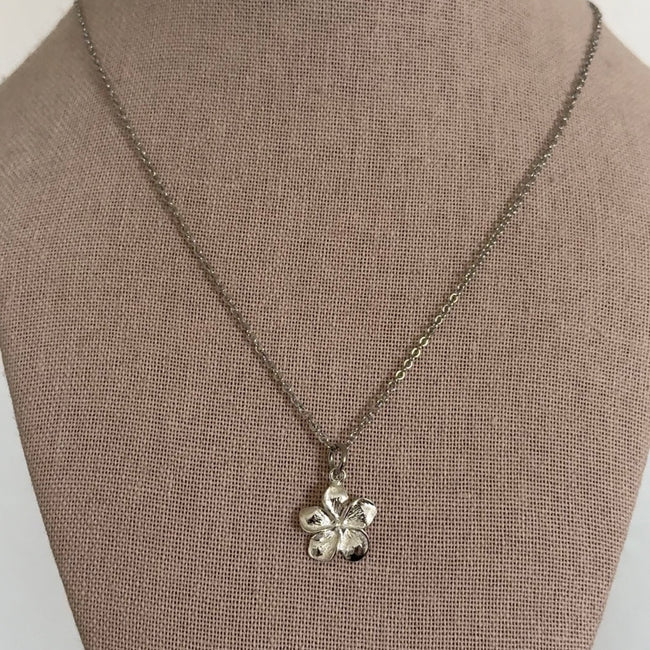 Silver Plumeria Necklace