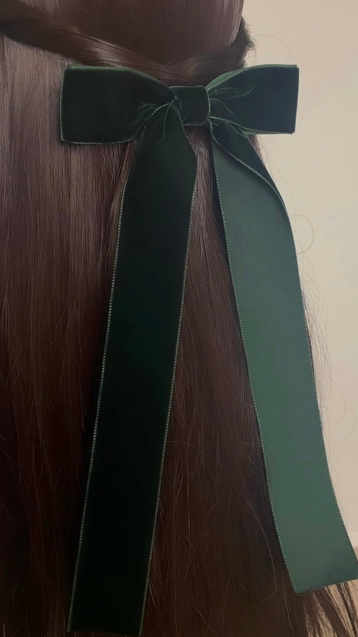 Eden Velvet Hair Bow Clip