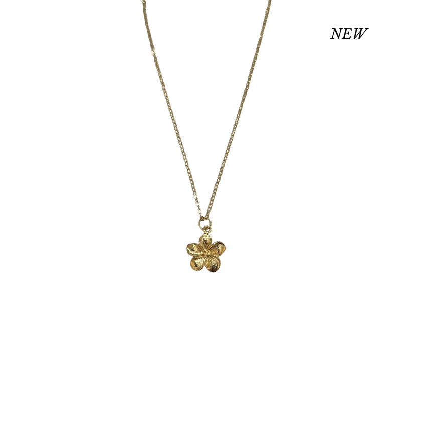 Gold Plumeria Necklace