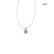 Pink Pearl Plumeria Cord Necklace