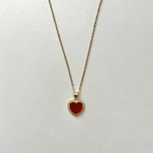 Scarlet Heart Necklace in Gold
