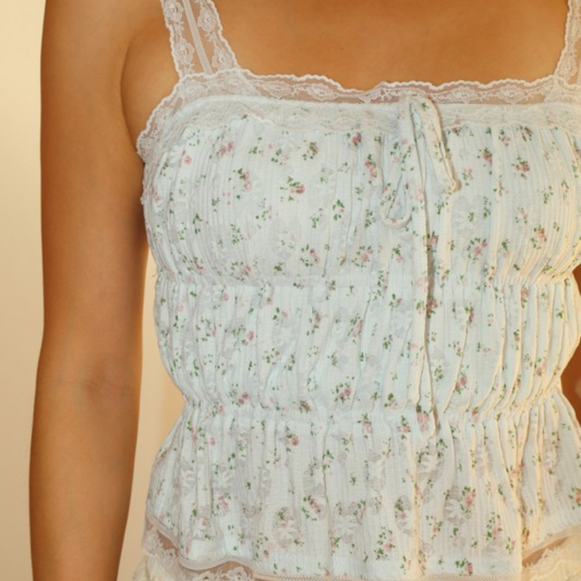 (PRE-ORDER) Lottie Lace Top in Blue