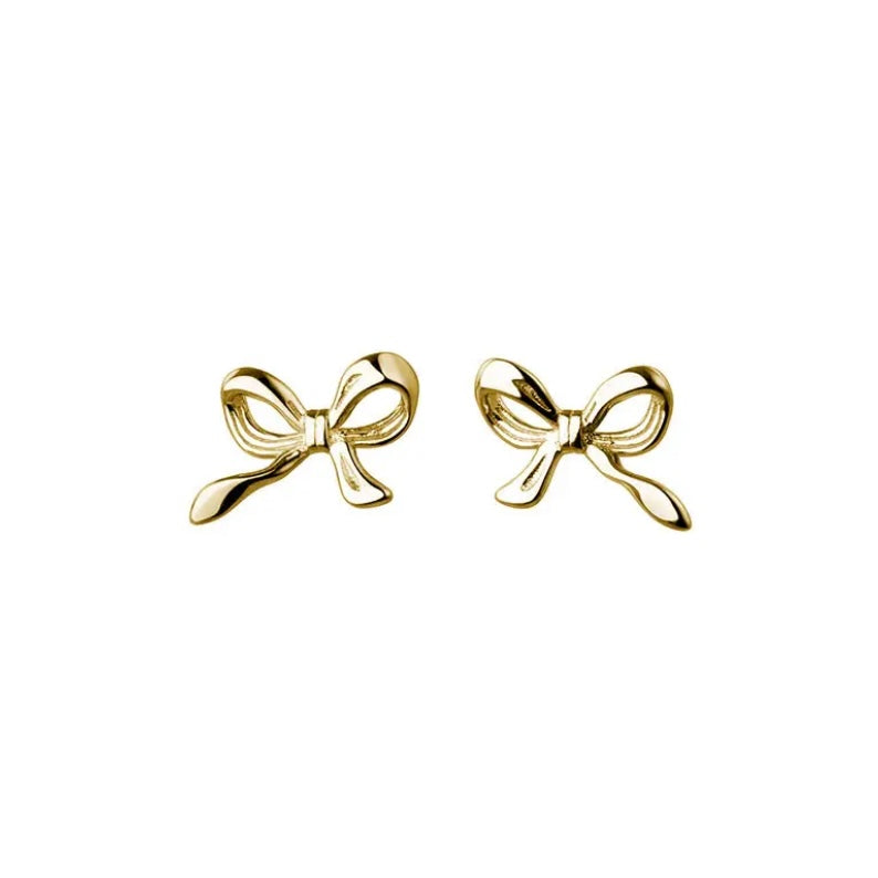 Gold Mini Bow Earrings