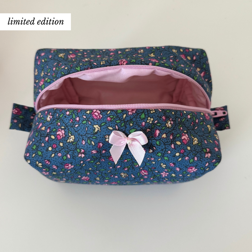 Small Floral Stained Glass Makeup Bag