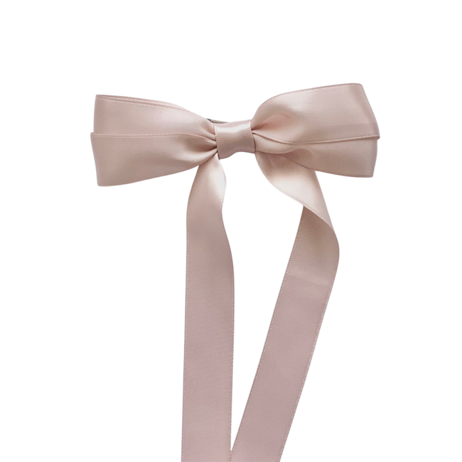 Blush Rosette Hair Bow Clip