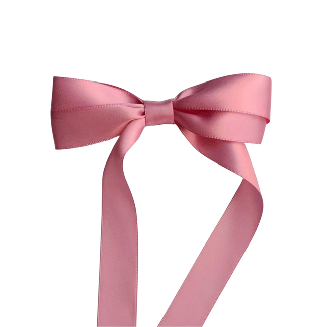 Mauve Rosette Hair Bow Clip