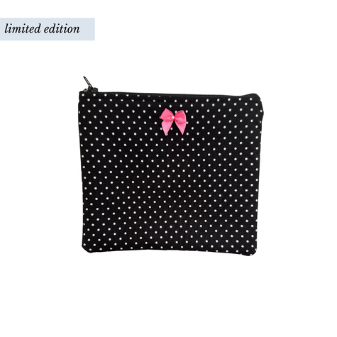 White Polka Dot Pouch