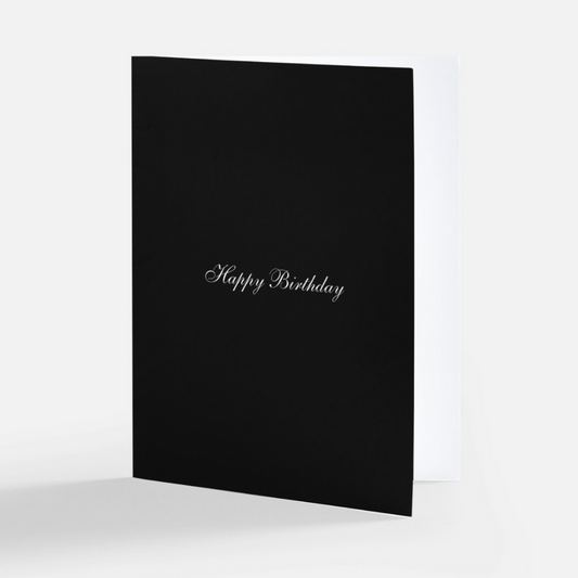 Happy Birthday Card in Black