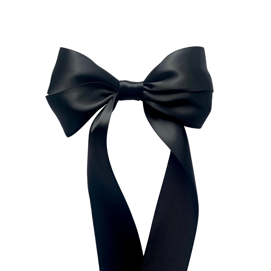 Onyx Coraline Hair Bow Clip