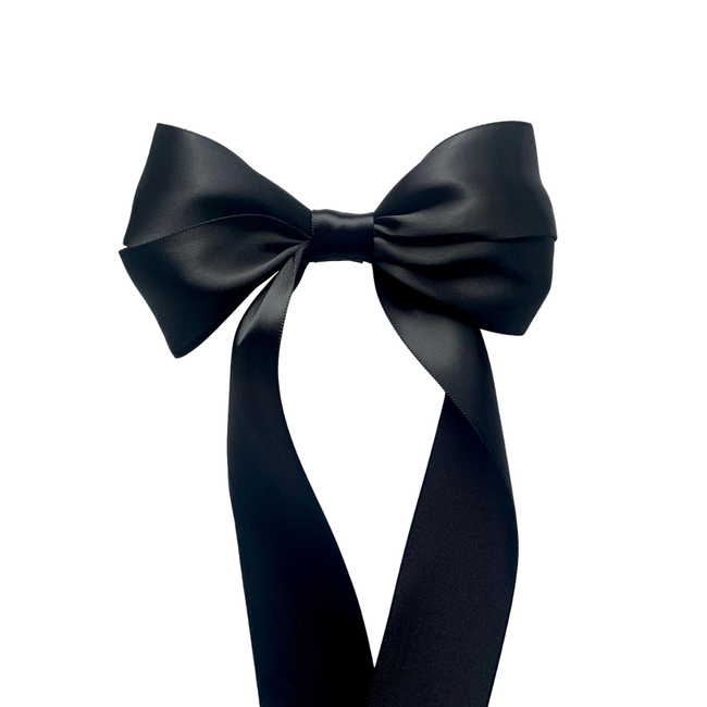 Onyx Coraline Hair Bow Clip
