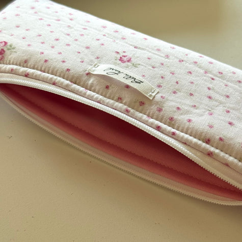 Flat Dainty Floral Pencil Pouch