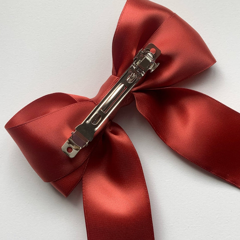 Terracotta Coraline Hair Bow Clip