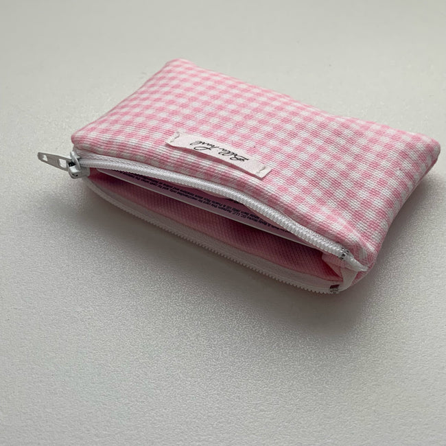 Pink Gingham Coin Pouch (Pre-Order)