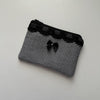 Black Lace Gingham Coin Pouch (Pre-Order)