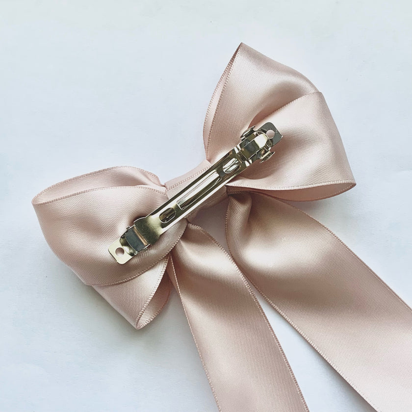 Blush Coraline Hair Bow Clip