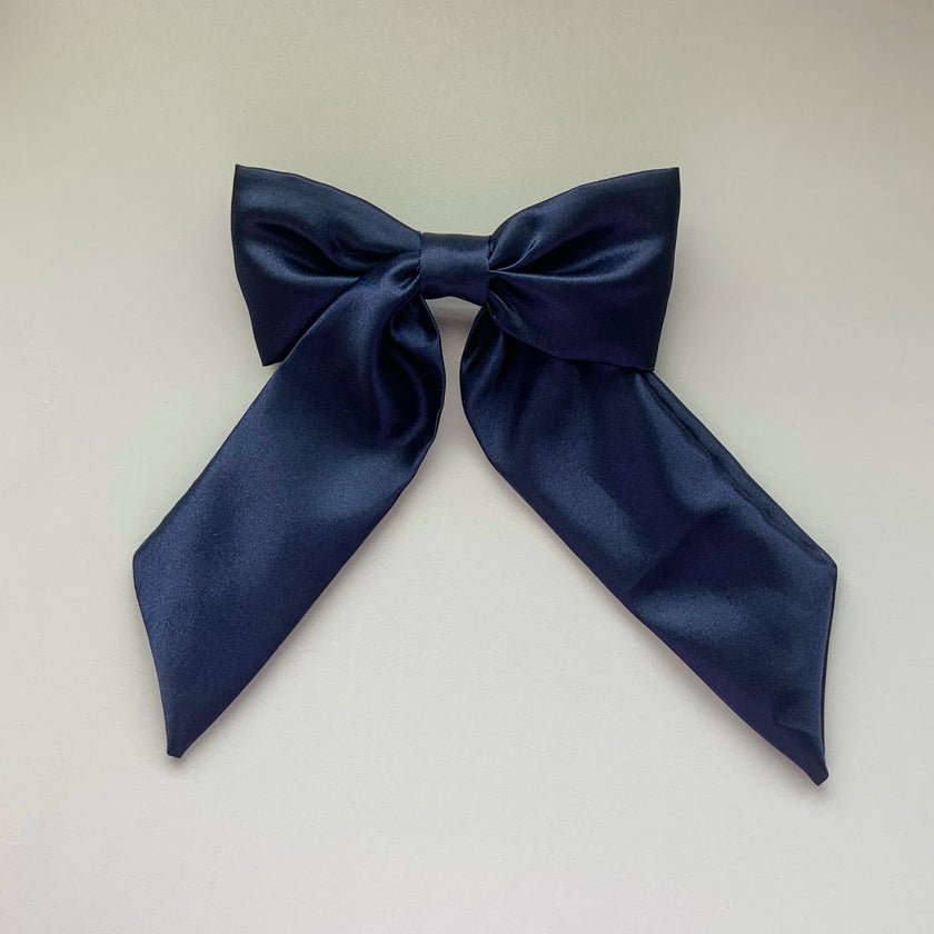 Navy Alondra Hair Bow Clip