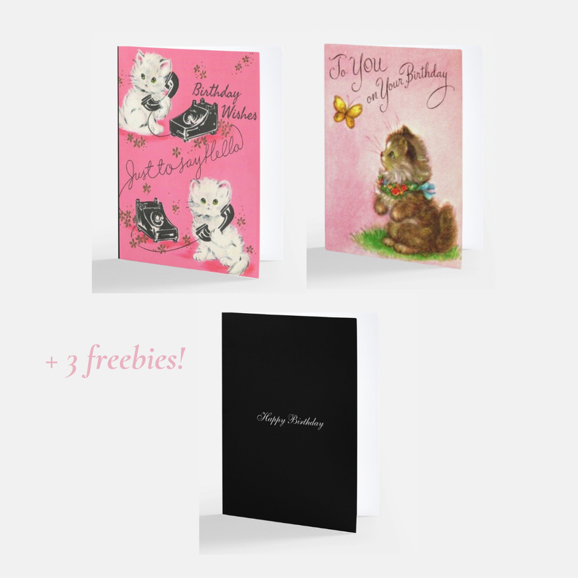 Pack of 3 Birthday Folded Cards