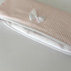 Flat Blush Stripes Pencil Pouch