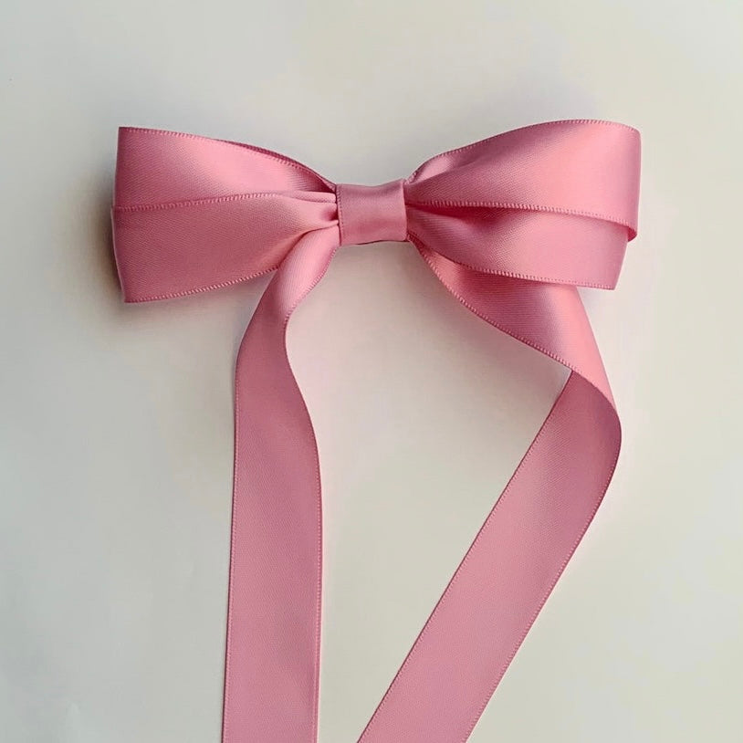 Mauve Rosette Hair Bow Clip