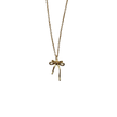 Gold Ribbon Rose Necklace