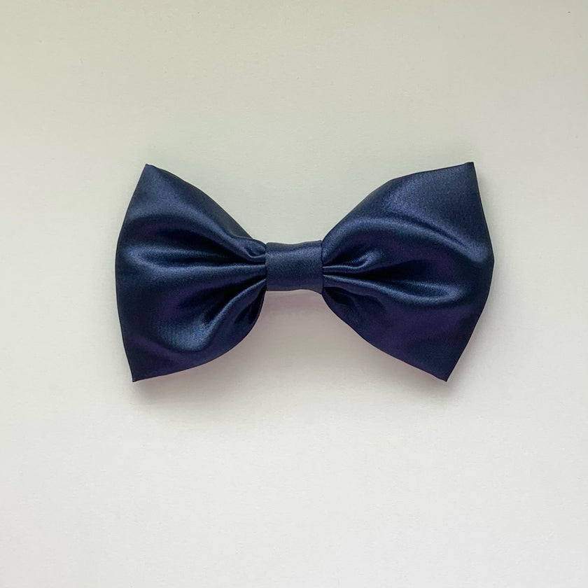 Navy Antonia Hair Bow Clip